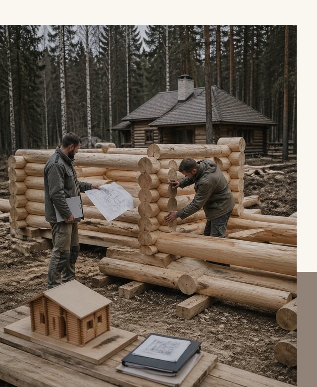 Проектирование и строительство домов из бревна в Зеленодольске